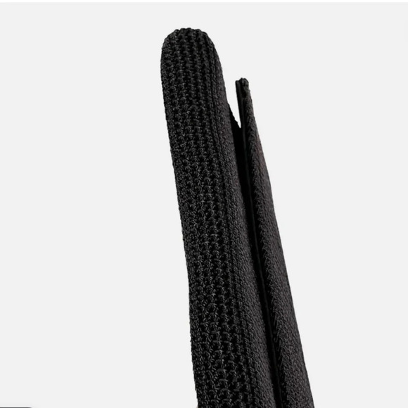 The Sak Women's Black Crochet Trifold Wallet Fold over Snap Closure - Picture 7 of 14